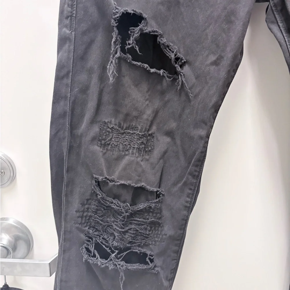 True Religion Charcoal Distressed Men Jeans